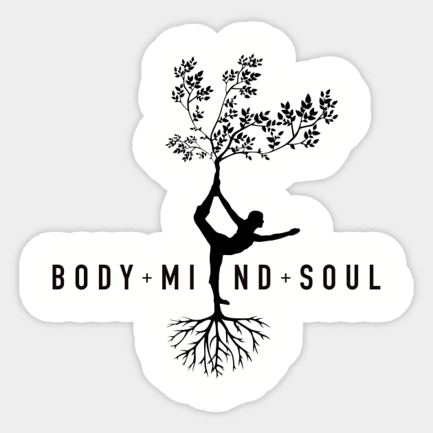 Yoga Body Mind & Soul Sticker by Cre8tiveSpirit